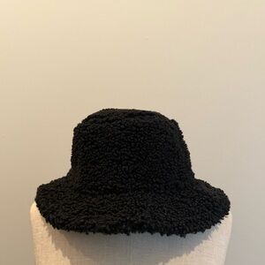 J. Crew Black Textured Bucket Hat